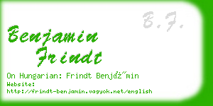 benjamin frindt business card